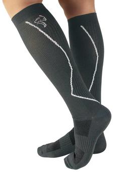 Rückansicht von Black Snake Laufsocken Compression Fit Laufsocken Grau