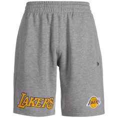 New Era NBA Los Angeles Lakers Team Basketball-Shorts Herren grau / gelb