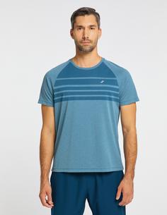 Rückansicht von JOY sportswear TINO T-Shirt Herren metallic blue melange