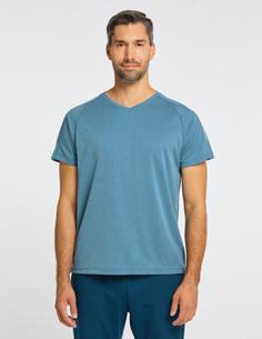 Rückansicht von JOY sportswear QUIRIN T-Shirt Herren metallic blue melange