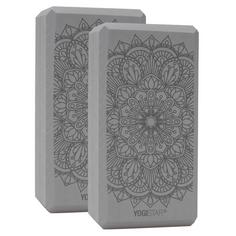 YOGISTAR Lotus Mandala (2 Stück) Yoga Block grau