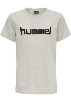 hummel HMLGO KIDS COTTON LOGO T-SHIRT S/S T-Shirt Kinder EGRET MELANGE