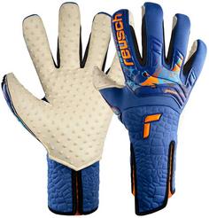 Reusch Attrakt SpeedBump Strapless AdaptiveFlex Torwarthandschuhe 4016 true blue/shocking orange