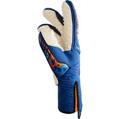 Rückansicht von Reusch Attrakt SpeedBump Strapless AdaptiveFlex Fingerhandschuhe 4016 true blue/shocking orange