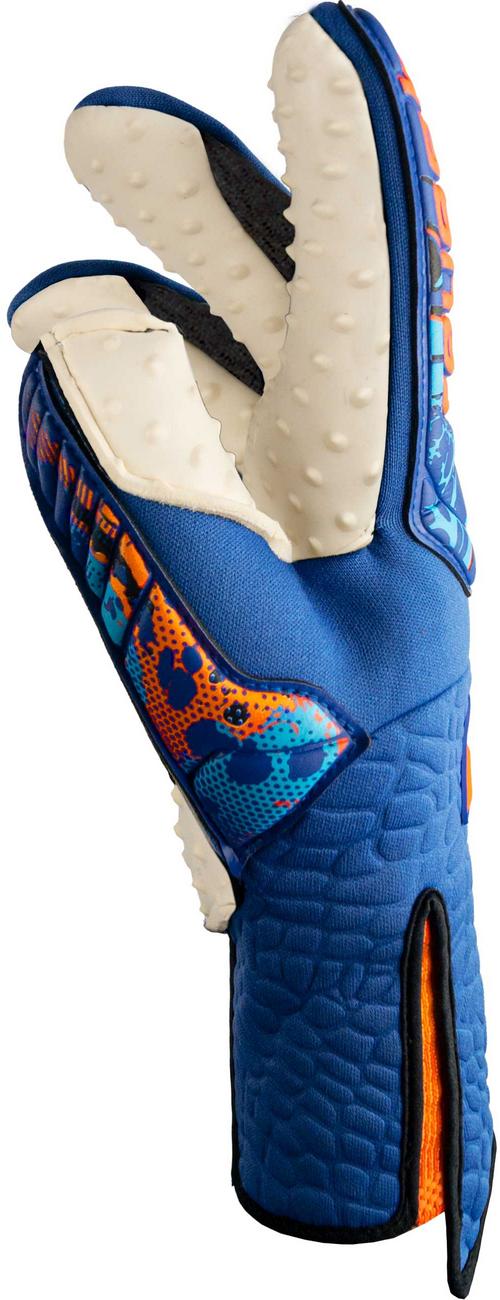 Rückansicht von Reusch Attrakt SpeedBump Strapless AdaptiveFlex Fingerhandschuhe 4016 true blue/shocking orange