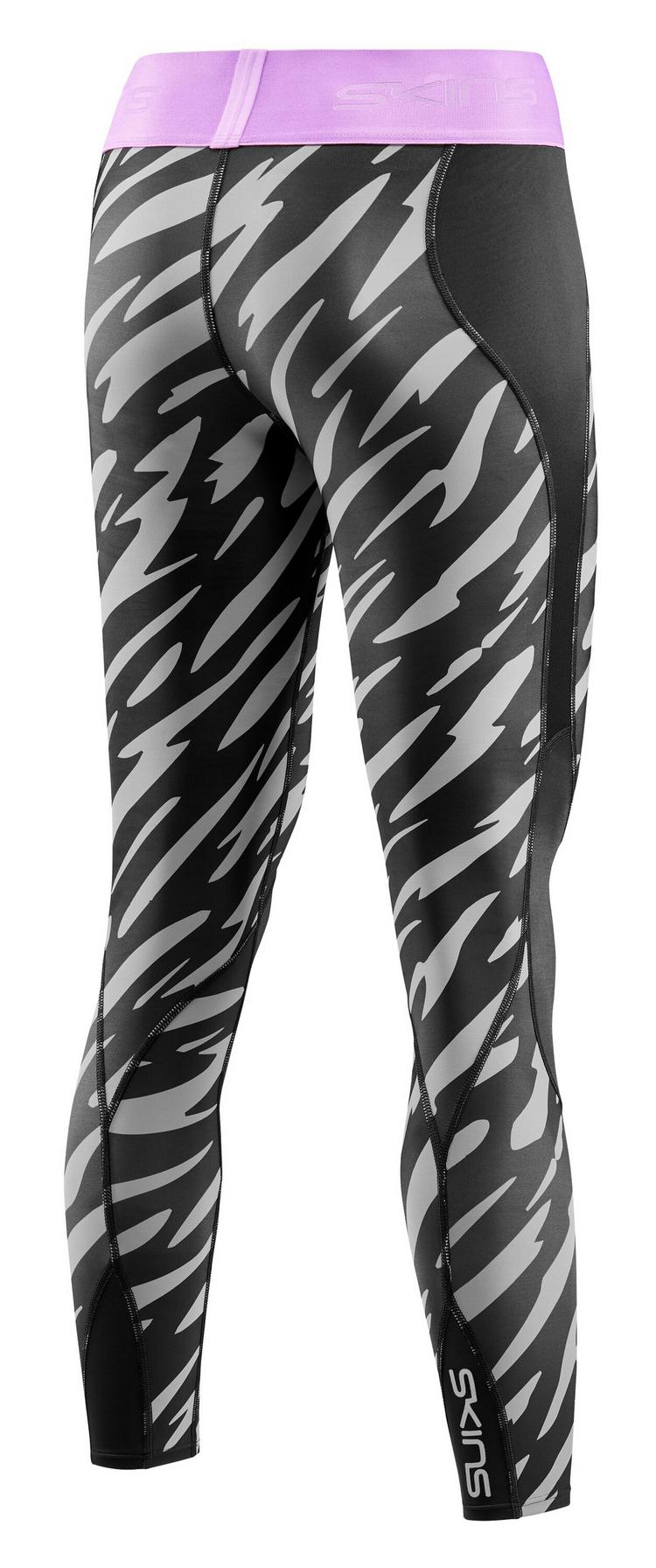 Skins Skins S3 Long Tights Tights Damen - Wild Black Steel - 0 | SportScheck