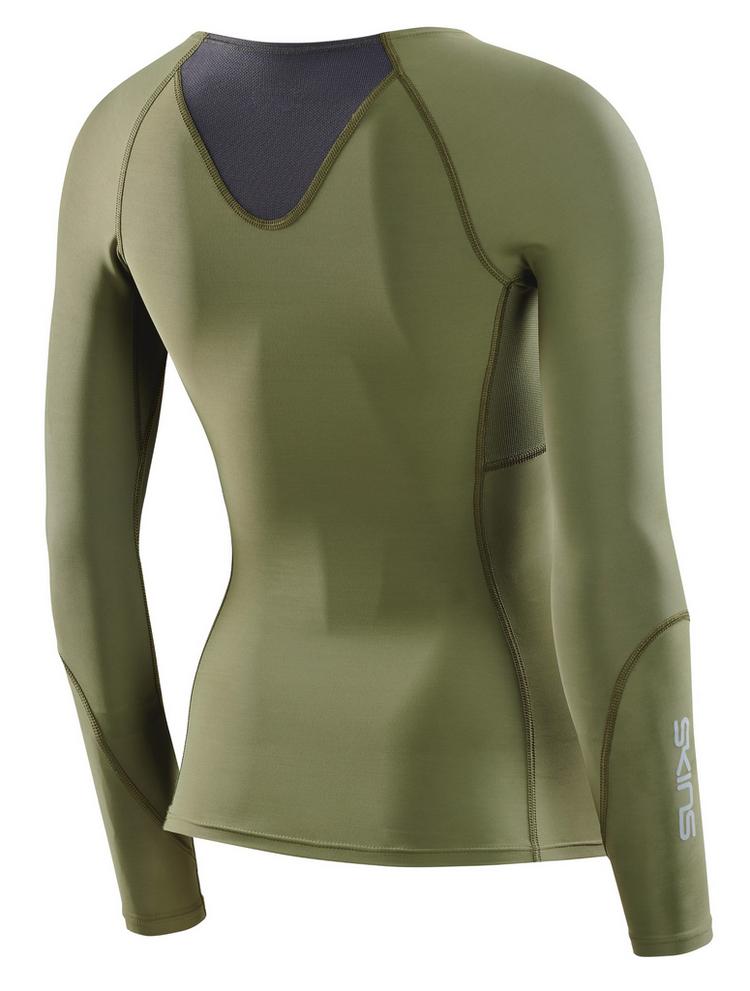 Skins Skins S3 Longsleeve Funktionsshirt Damen - khaki - 0 | SportScheck