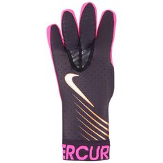 Rückansicht von Nike Mercurial Goalkeeper Touch Elite Torwarthandschuhe Herren lila / pink