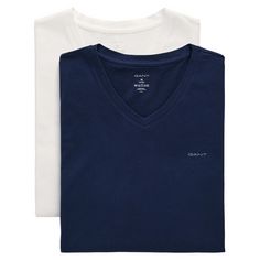 Rückansicht von GANT T-Shirt T-Shirt Herren Marineblau/Weiß