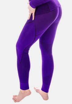 Rückansicht von Black Snake Seamless Hose Cobra Thermounterhose Damen Purple