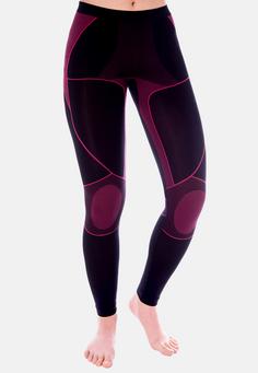 Rückansicht von Black Snake Seamless Hose Viper Thermounterhose Damen Schwarz Pink