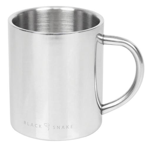 Rückansicht von Black Snake Edelstahl Camping Teller, Thermo Tasse Geschirrset Silber