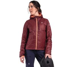 Rückansicht von Schöffel Ins Hybrid Black Raven L Fahrradjacke Damen 2965 rot