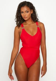Rückansicht von Moda Minx Amour Badeanzug Damen Red