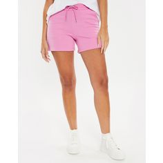 Rückansicht von Threadbare THB Spencer Jersey Tie Waist Short Shorts Damen Pink