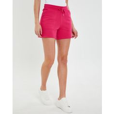 Rückansicht von Threadbare THB Spencer Jersey Tie Waist Short Shorts Damen Hot Pink