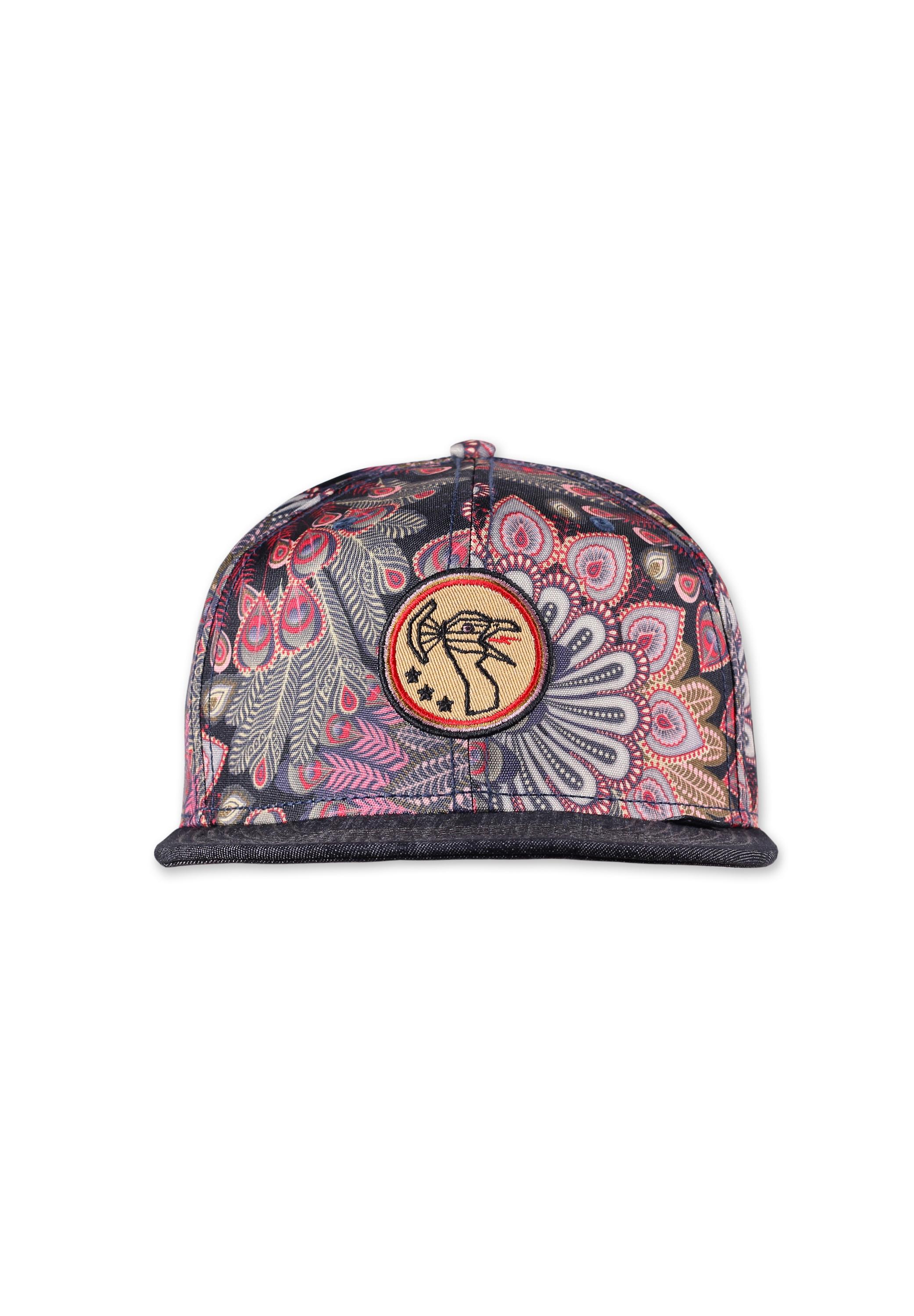 Djinns Peacock Linen Cap Multi