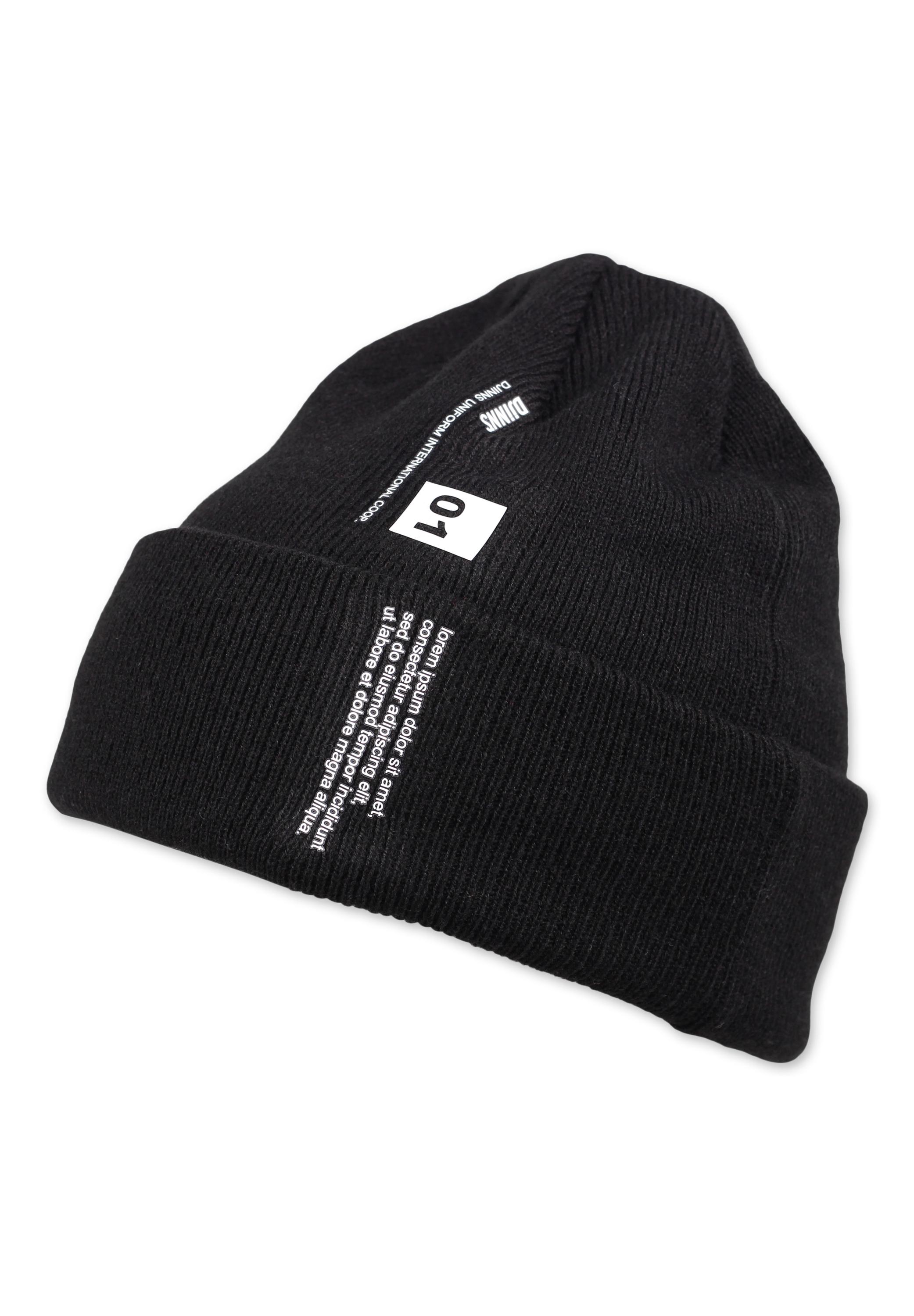 Djinns Basic Beanie Lorem Ipsum Beanie Black