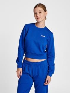 Rückansicht von hummel hmlLGC SHAI SHORT SWEATSHIRT Sweatshirt Damen MAZARINE BLUE