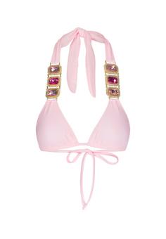 Moda Minx Boujee Triangel Top Bikini Oberteil Damen Baby Pink