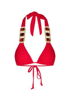 Moda Minx Boujee Triangel Top Bikini Oberteil Damen Red