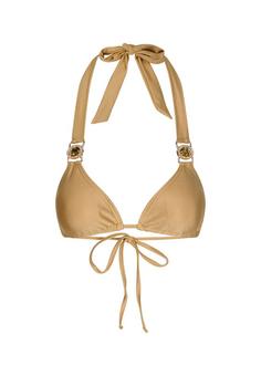 Moda Minx Amour Triangle Bikini Oberteil Damen Gold Shimmer