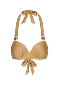 Moda Minx Amour Push Up Bikini Oberteil Damen Gold Shimmer