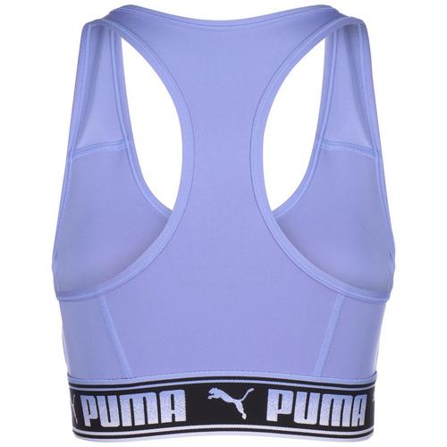 Rückansicht von PUMA Strong Sport-BH Damen lila / schwarz