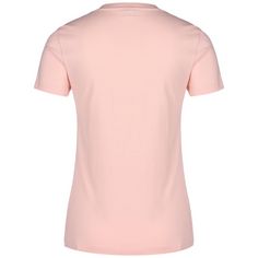 Rückansicht von PUMA Classics Logo T-Shirt Damen korall / weiß