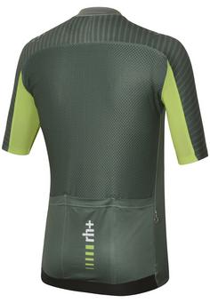 Rückansicht von RH+ MTB Trail Jersey Fahrradtrikot Herren Chess Pretender-Army-Acid Lime