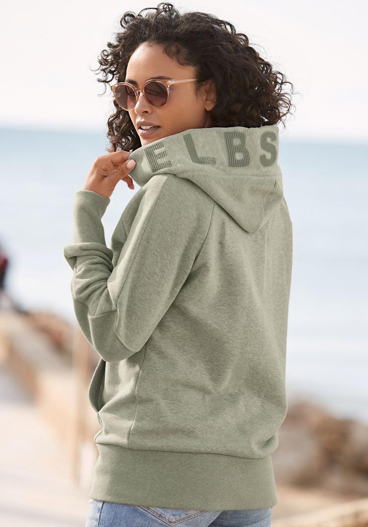 ELBSAND ELBSAND Kapuzensweatjacke Sweatjacke Damen - gr&uuml;n meliert - 0 | SportScheck