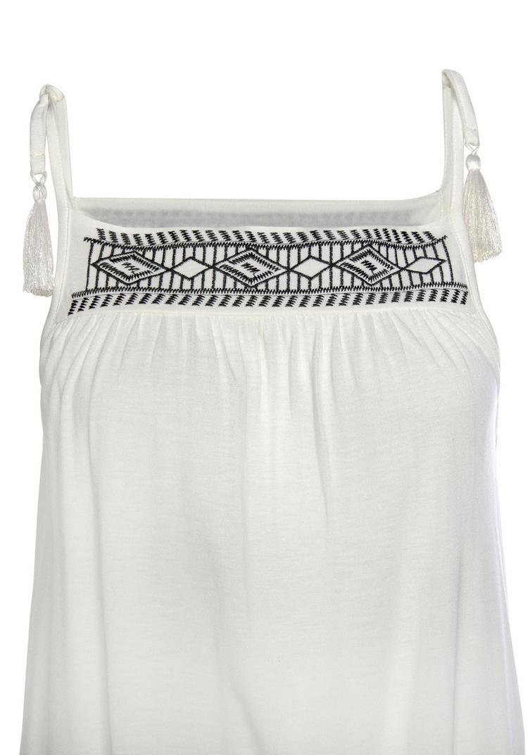 Lascana Lascana Tr&auml;gertop Shirt Doppelpack Damen - creme-schwarz - 0 | SportScheck