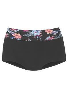KangaROOS Bikini-Hotpants Bikini Hose Damen schwarz-bedruckt