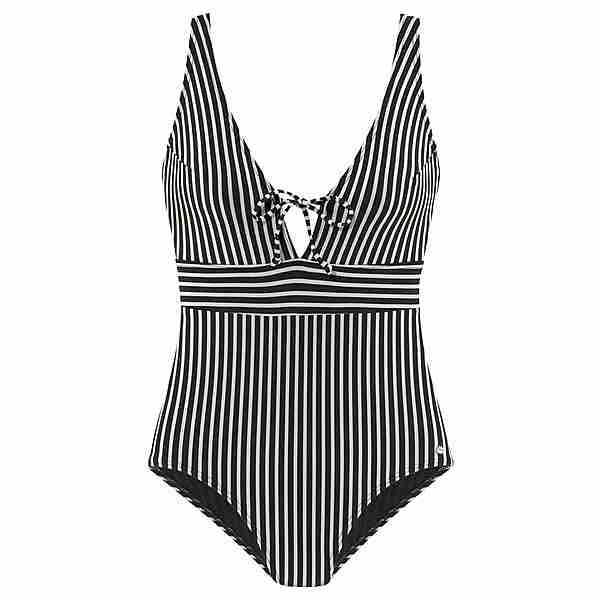 S.OLIVER Badeanzug Badeanzug Damen schwarz-weiß