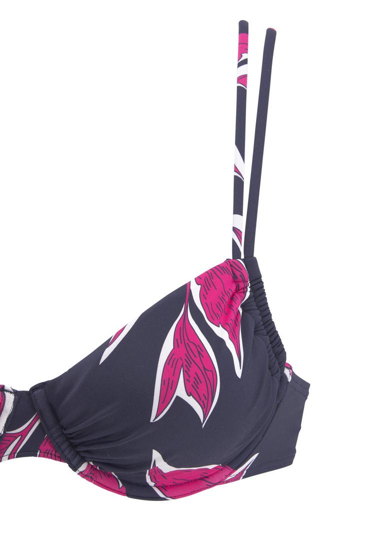 Lascana Lascana B&uuml;gel-Bikini-Top Bikini Oberteil Damen - marine-bedruckt - 1 | SportScheck