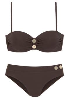 Vivance Bügel-Bandeau-Bikini Bikini Set Damen dunkelbraun