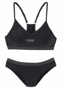 VENICE BEACH Bustier-Bikini Bikini Set Damen - schwarz-grau