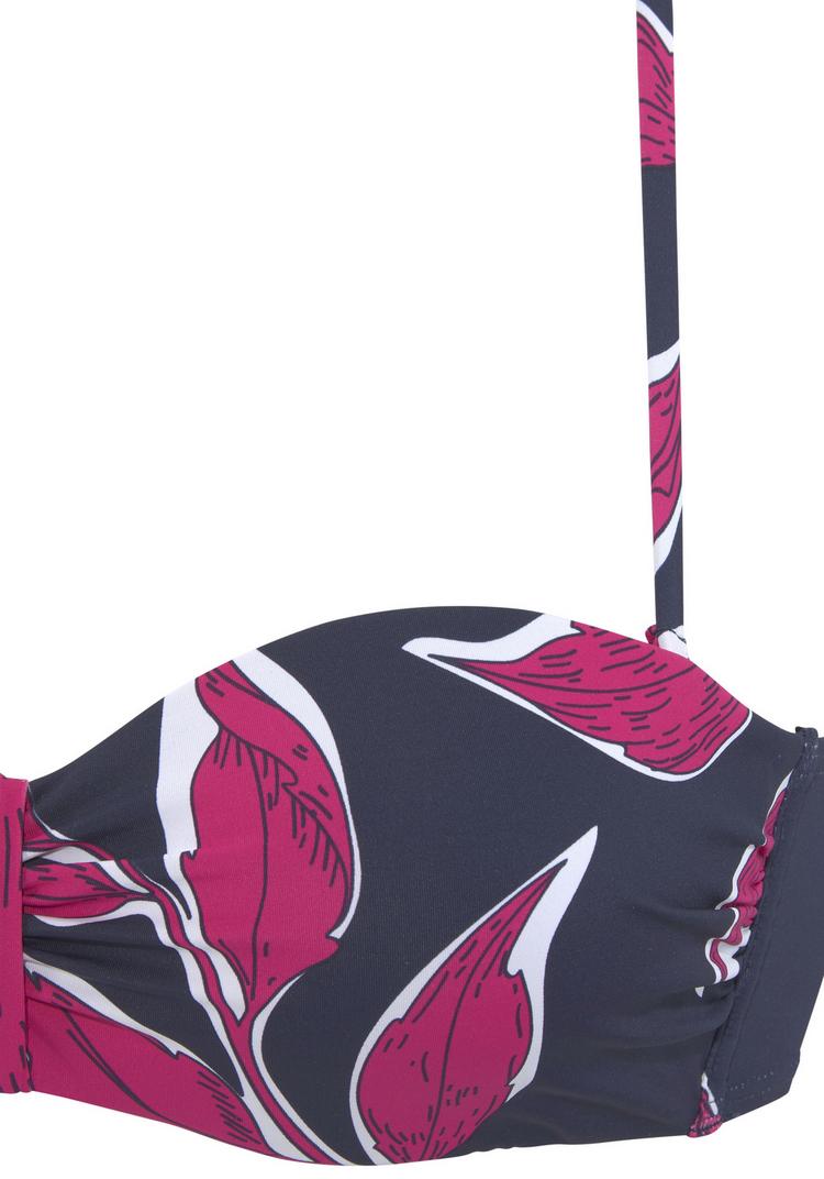 Lascana Lascana B&uuml;gel-Bandeau-Bikini-Top Bikini Oberteil Damen - marine-bedruckt - 0 | SportScheck