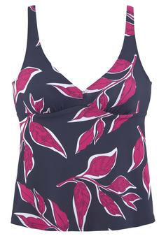Lascana Bügel-Tankini-Top Tankini Oberteil Damen marine-bedruckt