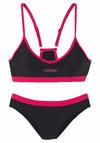 VENICE BEACH Bustier-Bikini Bikini Set Damen - schwarz-pink