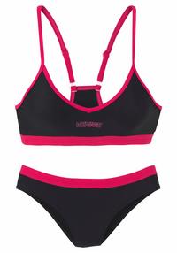 VENICE BEACH Bustier-Bikini Bikini Set Damen - schwarz-pink