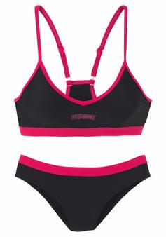 VENICE BEACH Bustier-Bikini Bikini Set Damen schwarz-pink