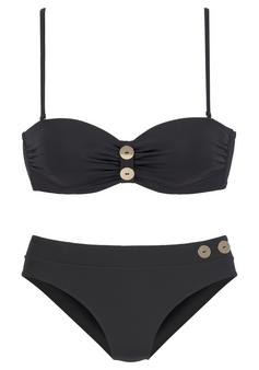 Vivance Bügel-Bandeau-Bikini Bikini Set Damen schwarz