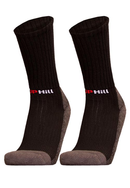 Rückansicht von UphillSport VIRVA Wandersocken Black