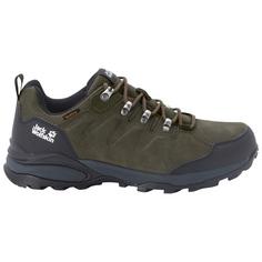 Rückansicht von Jack Wolfskin REFUGIO TEXAPORE LOW M Wanderschuhe Herren khaki / phantom