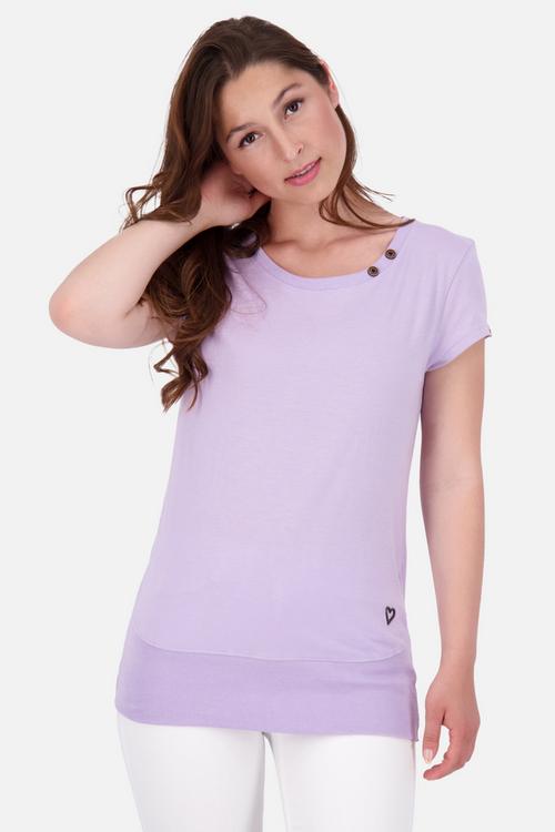 Rückansicht von ALIFE AND KICKIN CocoAK A T-Shirt Damen digital lavender melange