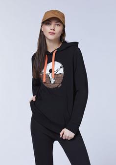 Rückansicht von Chiemsee Hoodie Sweatshirt Damen 19-3911 Black Beauty