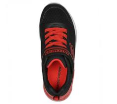Rückansicht von Skechers MICROSPEC MAX GORVIX Sneaker Kinder Schwarz / Rot