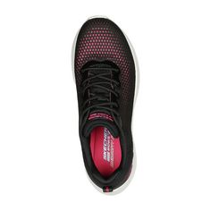 Rückansicht von Skechers BOBS UNITY HINT OF COLOR Sneaker Damen Schwarz / Pink