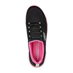 Rückansicht von Skechers SUMMITS PERFECT VIEWS Sneaker Damen Schwarz / Pink
